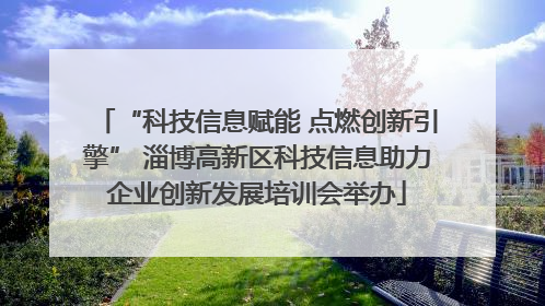 “科技信息赋能 点燃创新引擎” 淄博高新区科技信息助力企业创新发展培训会举办