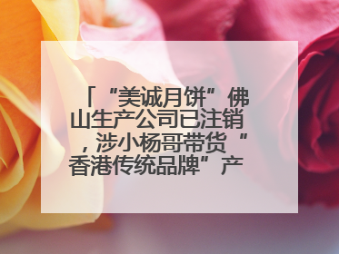 “美诚月饼”佛山生产公司已注销，涉小杨哥带货“香港传统品牌”产地争议事件