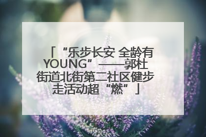 “乐步长安 全龄有YOUNG”——郭杜街道北街第二社区健步走活动超“燃”