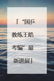 “国乒教练王皓考编”最新进展