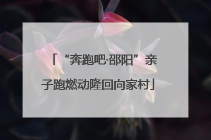 “奔跑吧·邵阳”亲子跑燃动隆回向家村