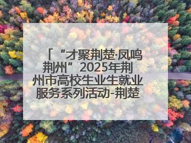 “才聚荆楚·凤鸣荆州”2025年荆州市高校生业生就业服务系列活动-荆楚就业大讲堂-就业嘉年华活动举行