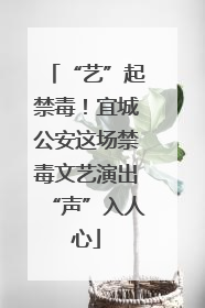 “艺”起禁毒！宜城公安这场禁毒文艺演出“声”入人心