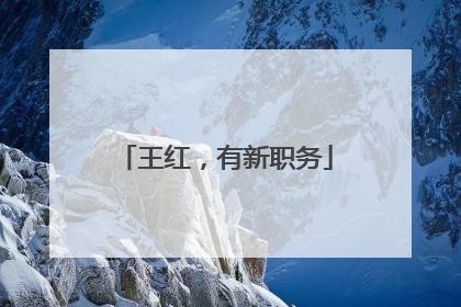 王红，有新职务