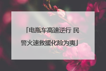 电瓶车高速逆行 民警火速救援化险为夷