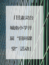 甘肃灵台城南小学开展“田间课堂”活动