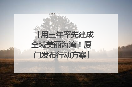 用三年率先建成全域美丽海湾！厦门发布行动方案