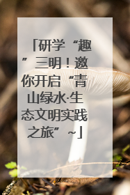 研学“趣”三明！邀你开启“青山绿水·生态文明实践之旅”~