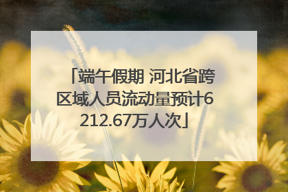 端午假期 河北省跨区域人员流动量预计6212.67万人次