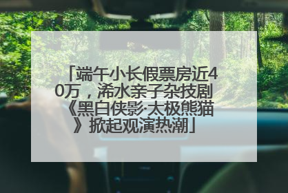 端午小长假票房近40万，浠水亲子杂技剧《黑白侠影·太极熊猫》掀起观演热潮