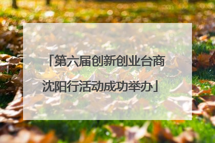 第六届创新创业台商沈阳行活动成功举办