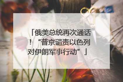 俄美总统再次通话！“普京谴责以色列对伊朗军事行动”