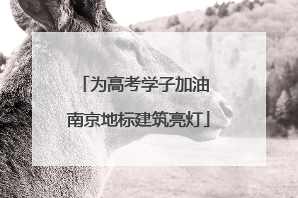 为高考学子加油 南京地标建筑亮灯