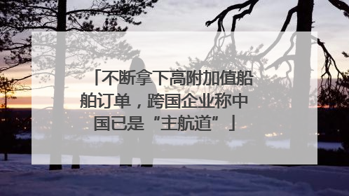 不断拿下高附加值船舶订单，跨国企业称中国已是“主航道”