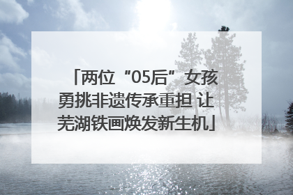 两位“05后”女孩勇挑非遗传承重担 让芜湖铁画焕发新生机