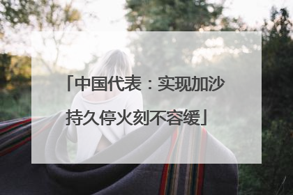 中国代表：实现加沙持久停火刻不容缓