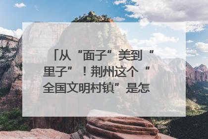 从“面子”美到“里子”！荆州这个“全国文明村镇”是怎样炼成的？