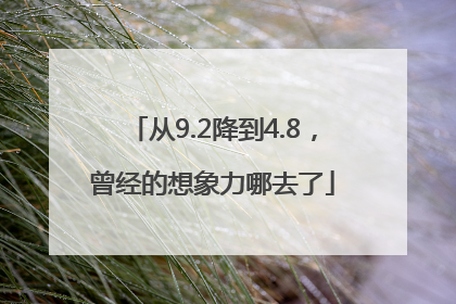 从9.2降到4.8，曾经的想象力哪去了
