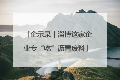 企示录｜淄博这家企业专“吃”沥青废料