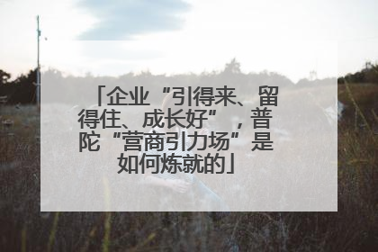 企业“引得来、留得住、成长好”，普陀“营商引力场”是如何炼就的