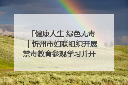 健康人生 绿色无毒｜忻州市妇联组织开展禁毒教育参观学习并开展主题党日活动