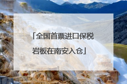 全国首票进口保税岩板在南安入仓