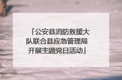公安县消防救援大队联合县应急管理局开展主题党日活动