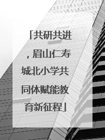 共研共进，眉山仁寿城北小学共同体赋能教育新征程