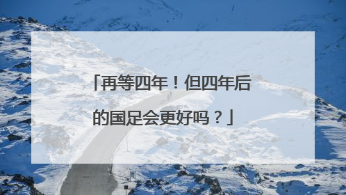再等四年！但四年后的国足会更好吗？