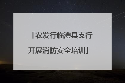 农发行临澧县支行开展消防安全培训