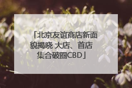 北京友谊商店新面貌揭晓 大店、首店集合破圈CBD