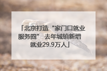 北京打造“家门口就业服务圈” 去年城镇新增就业29.9万人