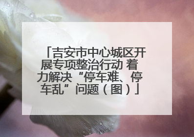 吉安市中心城区开展专项整治行动 着力解决“停车难、停车乱”问题（图）