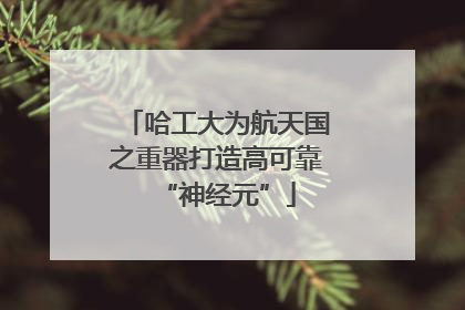 哈工大为航天国之重器打造高可靠“神经元”