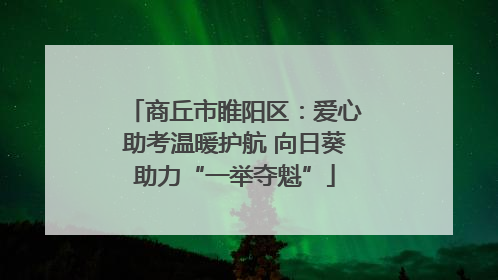 商丘市睢阳区：爱心助考温暖护航 向日葵助力“一举夺魁”