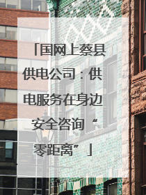 国网上蔡县供电公司：供电服务在身边 安全咨询“零距离”