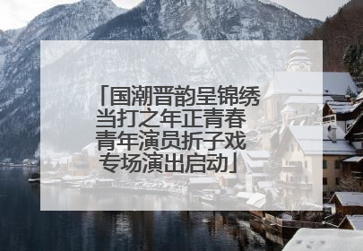 国潮晋韵呈锦绣 当打之年正青春 青年演员折子戏专场演出启动