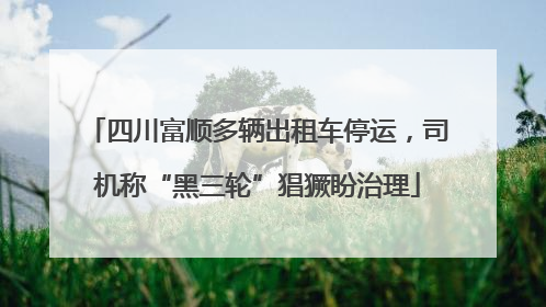四川富顺多辆出租车停运，司机称“黑三轮”猖獗盼治理