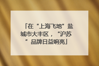 在“上海飞地”盐城市大丰区，“沪苏”品牌日益响亮
