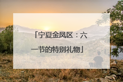 宁夏金凤区：六一节的特别礼物