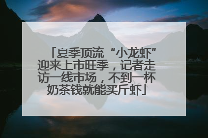 夏季顶流“小龙虾”迎来上市旺季，记者走访一线市场，不到一杯奶茶钱就能买斤虾