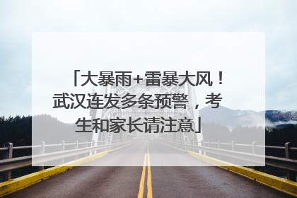 大暴雨+雷暴大风！武汉连发多条预警，考生和家长请注意