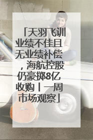 天羽飞训业绩不佳且无业绩补偿，海航控股仍豪掷8亿收购丨一周市场观察