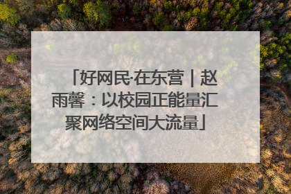 好网民·在东营｜赵雨馨：以校园正能量汇聚网络空间大流量