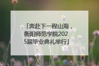 奔赴下一程山海，衡阳师范学院2025届毕业典礼举行