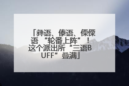 彝语、傣语、傈僳语 “轮番上阵”！这个派出所“三语BUFF”叠满