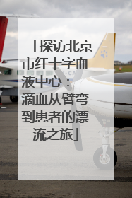 探访北京市红十字血液中心：一滴血从臂弯到患者的漂流之旅