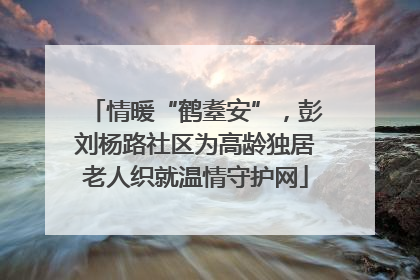 情暖“鹤耋安”，彭刘杨路社区为高龄独居老人织就温情守护网