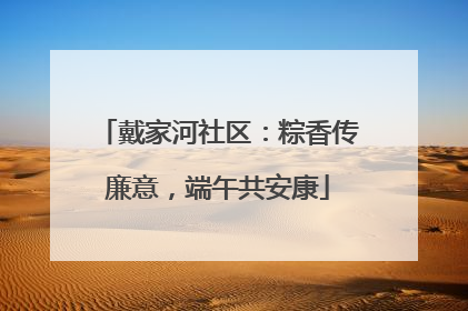 戴家河社区：粽香传廉意，端午共安康