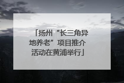 扬州“长三角异地养老”项目推介活动在黄浦举行